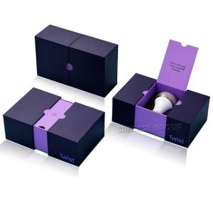 Custom Purple τυπωμένο χαρτί κουτί συσκευασίας για Twist